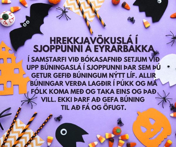 Hrekkjavökuslá í sjoppunni á Eyrarbakka