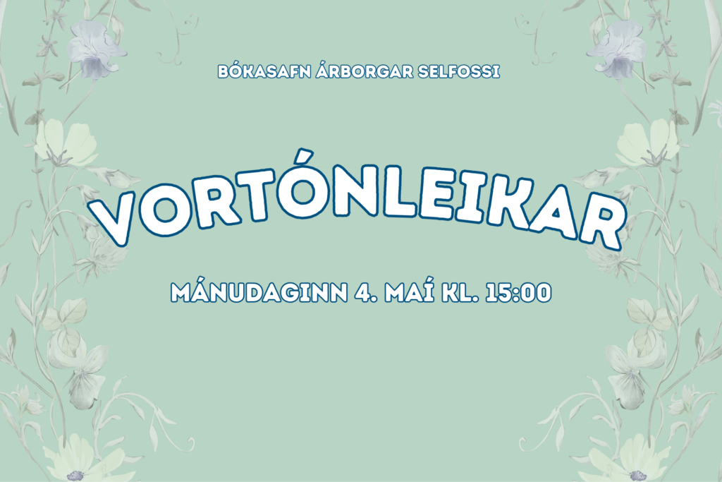 Vortónleikar-Bókasafni Árborgar Selfossi-mánudaginn 4. maí  kl.15:00